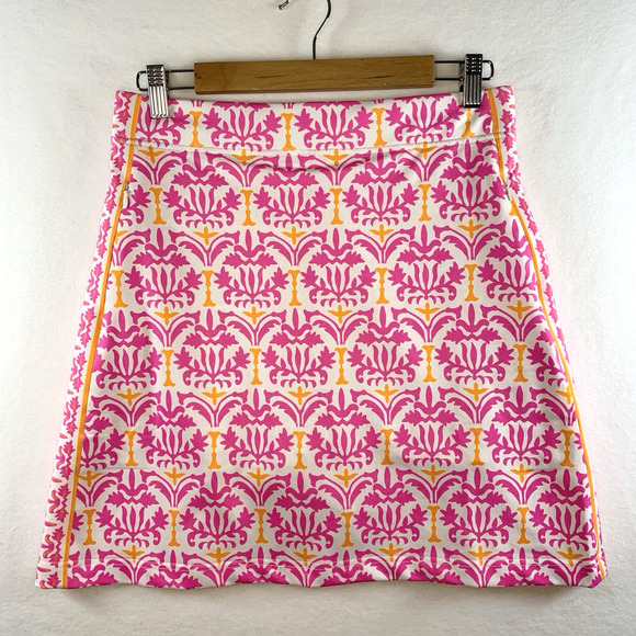 Gretchen Scott Womens Snappy Skort Sz S Preppy Resort Tennis Demask Print - Picture 1 of 15
